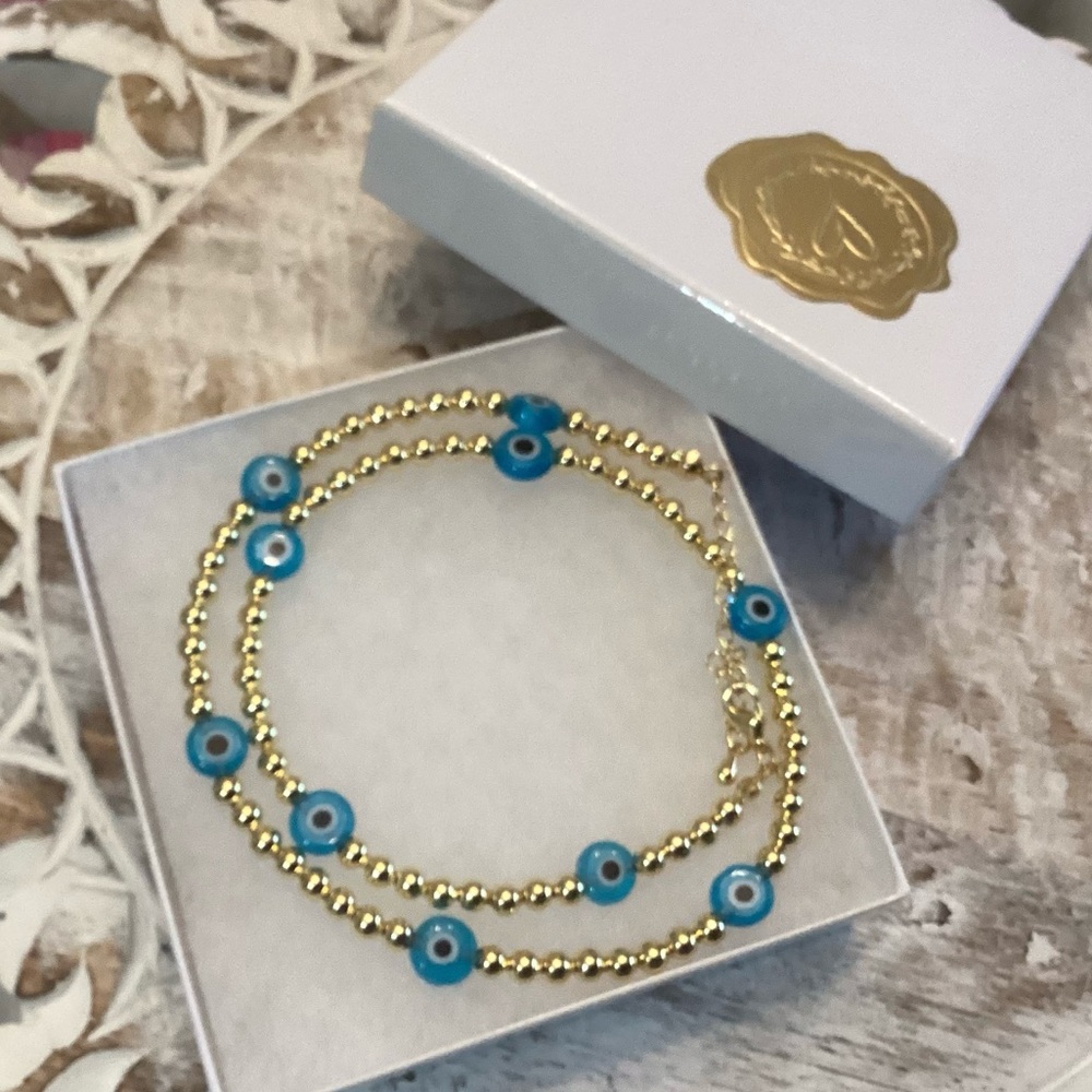 🧿18k Plated Evil Eye Choker